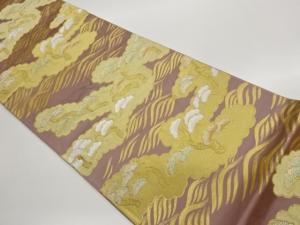 松に雲取り模様織出し袋帯
